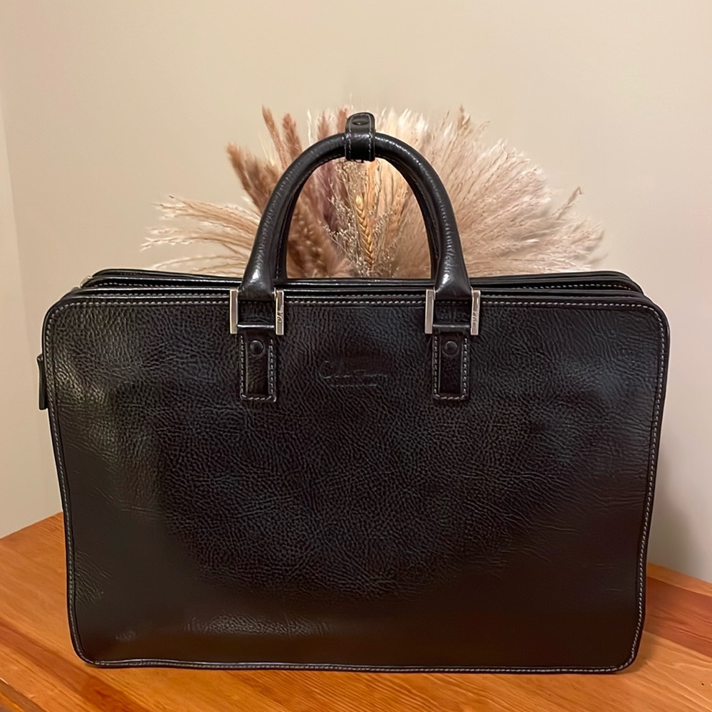 Cole Haan Collection Slim Top Zip Briefcase Country Luxe Unit - NWT